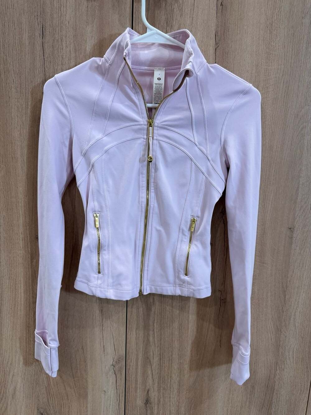 Lululemon Define Cropped Jacket Nulu Pink gold LW3HJFS size 2